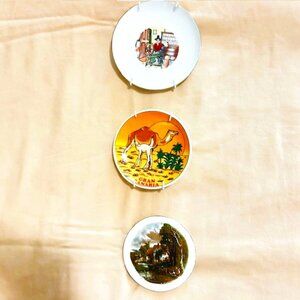 3  Miniture Decorative Historical Wall Plates